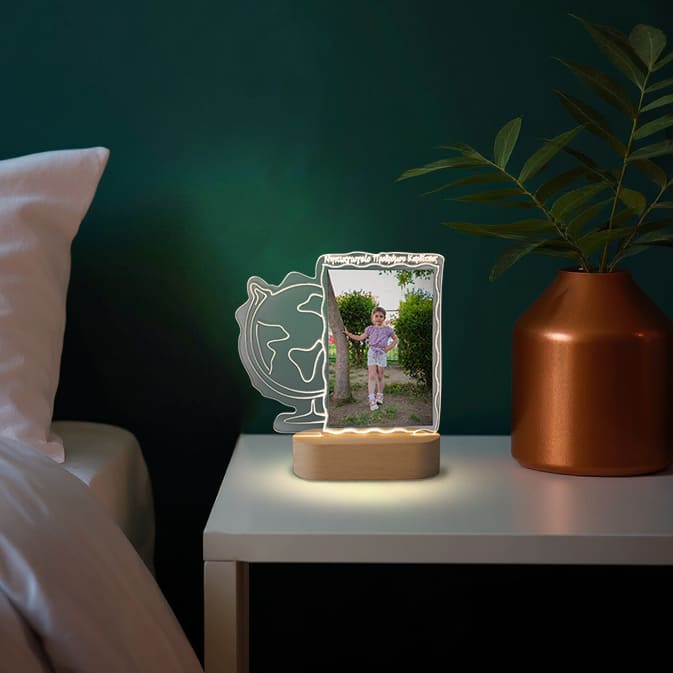 Φωτιστικό plexiglass υδρόγειος